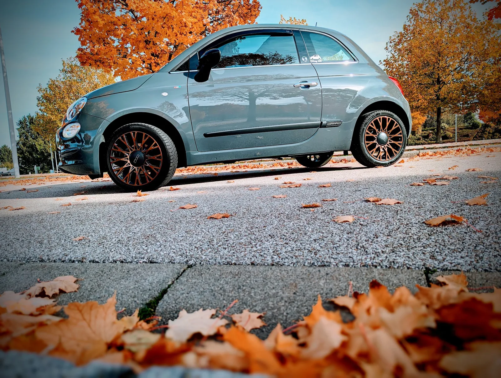 Fiat 500 aus dem Fahrzeugbestand im Freien